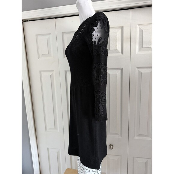 Vintage 70s 80s Pat Sandler Wellmore Saks Neiman Dress Stretch Dressy Knit Sz 2 - Picture 3 of 8